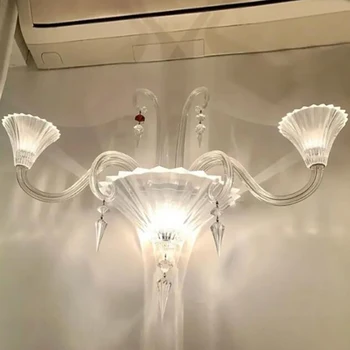 Модерен стенен лампа Кристалното огледало Предни светлини Стенни лампи за гримиране в банята Модерна спалня хол стенни аплици светлинното устройство - Изображение 1  