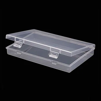 Прозрачна пластмасова кутия за съхранение на дребни детайли, бижута, кутия за инструменти, мъниста, хапчета, органайзер, контейнер - Изображение 2  
