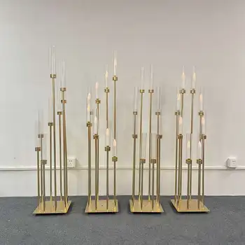 Комплект от 10 свещници - метален свещник на стълб за честването на годишнината - Изображение 2  