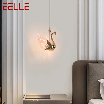 Висящи лампи BELLE Nordic Swan, модерна и креативна led полилей за декора на дома, хол, трапезария - Изображение 1  