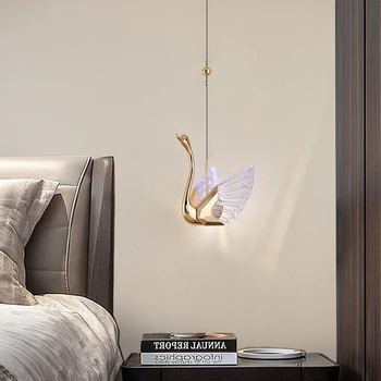 Висящи лампи BELLE Nordic Swan, модерна и креативна led полилей за декора на дома, хол, трапезария - Изображение 2  