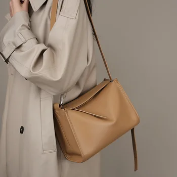 Чанта От телешка кожа, чанта 2023, нова чанта през рамо, дамска чанта, кожена чанта премиум-клас, женствена чанта през рамо, 2022, bag-въздушна възглавница, - Изображение 2  