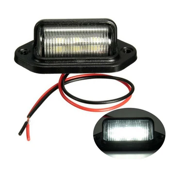 Висококачествена 1 бр. водоустойчива осветление за регистрационен номер IP65 за автомобил с товарно ремарке степенна лампа осветление за регистрационен номер Автомобилни Аксесоари - Изображение 1  