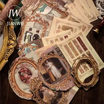 JIANWU 20 Листа, Серия Мистерия Mirror, Ретро Бордюрный Декор, Хартия, Творчески Боклук 