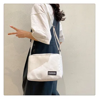 2023 Ежедневни холщовая чанта за жени, малки чанти през рамо, чанта за телефон и портмонета за ученици, чанта през рамо, дамска чанта Bolso - Изображение 2  