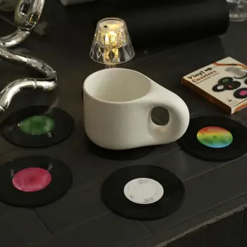 Поставка за чаши 6шт Практически Креативна Тънка работа Ретро масичка за записи Поставка за кафе и чай, Предмети от бита - Изображение 2  
