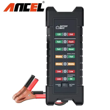 ANCEL BM410 Автомобилен тестер за акумулаторни батерии 12 v и 24 В Цифров тестер за акумулаторни батерии Автомобилен анализатор на батерии ac Генератор - Изображение 1  