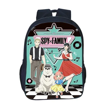 Детски cartoony раница SPYxFAMILY, Детски училищен раница с 3D модел, ежедневни раници за пазаруване, чанти с аниме герои за момичета и момчета - Изображение 1  