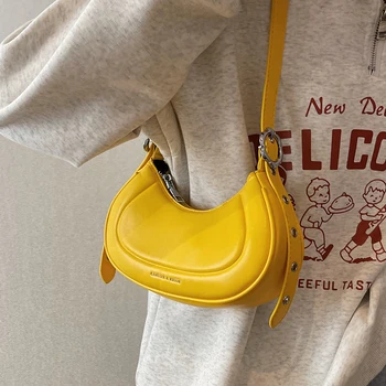Чанта нишевого дизайн 2023, нова дамска чанта, мини чанта-месинджър чанта през рамо, чанта под мишниците - Изображение 1  