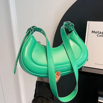 Чанта нишевого дизайн 2023, нова дамска чанта, мини чанта-месинджър чанта през рамо, чанта под мишниците - Изображение 2  