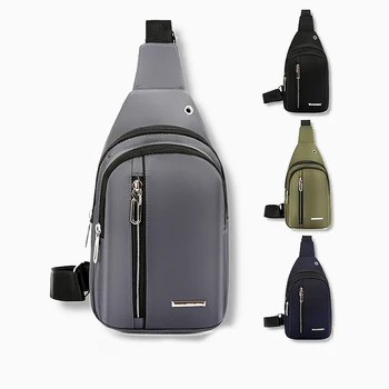 Мъжки отличителни чанти, ежедневни скута чанти, малки чанти за носене на кратки пътувания, водоустойчива чанта през рамо, чанти от плат Оксфорд - Изображение 2  