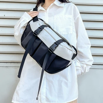 Поясная чанта с голям капацитет, поясная чанта, модерен дамски скута чанти, чанта за телефон, унисекс, нагрудная чанта през рамо, нова поясная чанта - Изображение 1  