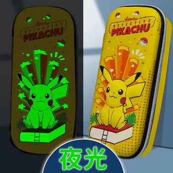 Pokemon New аниме peripheral сладък kawaii cartoon Pikachu luminous ins канцелярская кутия, креативна писалка, молив случай, подарък кутия на едро - Изображение 1  