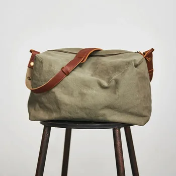 Мъжки багажа на приливи и отливи, чанти за едно рамо, художествена филтъра за фитнес и пътуване, крученая туба с голям капацитет - Изображение 1  