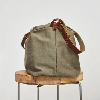 Мъжки багажа на приливи и отливи, чанти за едно рамо, художествена филтъра за фитнес и пътуване, крученая туба с голям капацитет - Изображение 2  