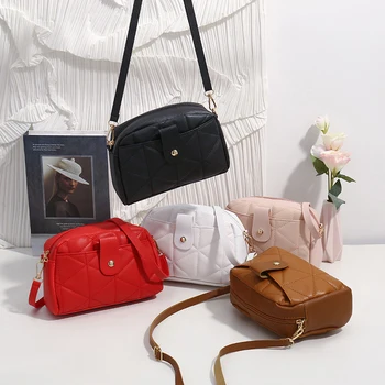 Висококачествена чанта за през рамото от изкуствена кожа, 1 бр. чанта през рамо за жени, модерна чанта-месинджър, чанта за камера, подарък за момичетата за рожден ден, чанта - Изображение 1  