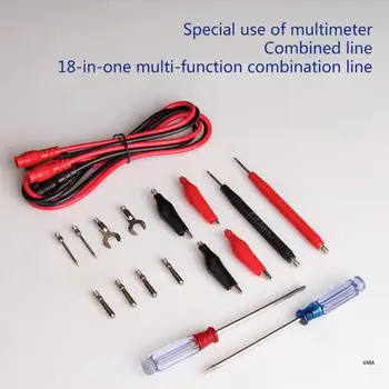 Мультиметрические кабели от 18 части Професионален и обновен набор от тестови кабели е здрава - Изображение 1  
