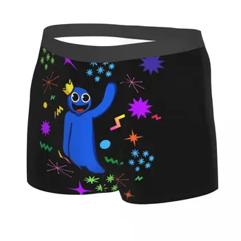Боксови шорти Blue Disco Rainbows Friend Play Игри за Homme, бельо с 3D-принтом, бикини, слипове, Меки гащи - Изображение 2  