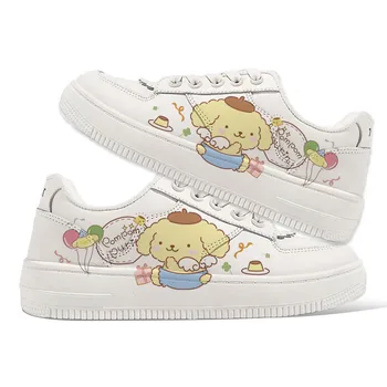 Kawaii Sanrio My Melody Дамски обувки с хубав помпоном Purin Hello Kitty Ежедневни обувки с анимационни герои за Лятна Нова Дишащи Спортни обувки Подаръци - Изображение 2  
