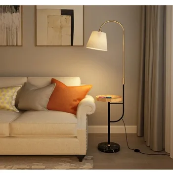 Лампи от скандинавски тъкан, разтегателен диван в хола, Нощна лампа за спални, безжична зареждане чрез USB, настолни лампи, декорация на дома - Изображение 1  