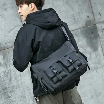 Мъжка чанта-месинджър модни Оксфорд водоустойчива чанта през рамо Ежедневни единично чанта с голям капацитет за мъже - Изображение 1  
