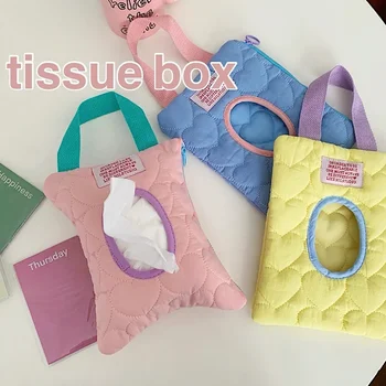 Детска Чанта За Мокри Кърпички Macaron Tissue Box Преносим Притежателя Салфетки Калъф За Еднократна Употреба Пътна Чанта За Съхранение На Преносим Окачен Чанти За Колички За Пазаруване - Изображение 1  