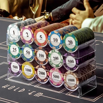 Кутия За Игра На Покер Чипове На Акрилна Малък Чип Прозрачна Кутия Калъф За Съхранение На Хазартни Казино Чипове С Капаци Титуляр За Събиране На Монети Кутии - Изображение 2  