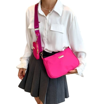 Чанта през рамо за момичета, жени с чантата за монети, однотонная модерна чанта, чанта за телефон - Изображение 2  
