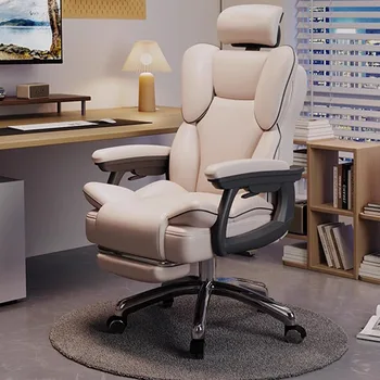 Офис стол на колела Ергономичен работен компютър, завъртащо се на стол с възможност за сгъване на облегалката, мобилни офис стол, тоалетка, Детска, мебели за дома - Изображение 1  