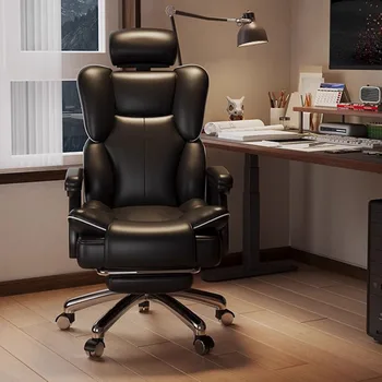 Офис стол на колела Ергономичен работен компютър, завъртащо се на стол с възможност за сгъване на облегалката, мобилни офис стол, тоалетка, Детска, мебели за дома - Изображение 2  