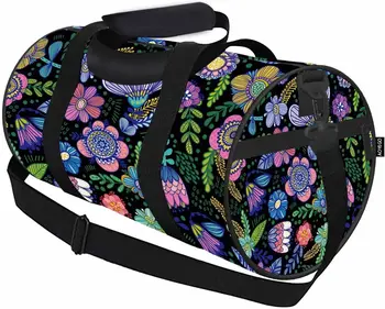 Спортна чанта с цветен модел, поразително красива цвете спортен унисекс чанта за пътуване, лека чанта за носене на седмицата - Изображение 1  