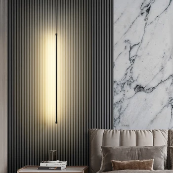 Модерни led висящи лампи Минималистичные полилеи от черно алуминий за хранене, декор спални, прикроватного фон, окачена лампа - Изображение 1  