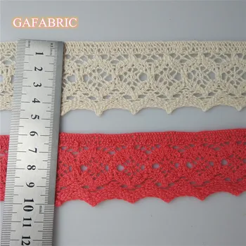 бежови памучни дантелени апликации с ширина 4-5 см, ръчно изработени, мозайка шиене, сватбени занаяти 