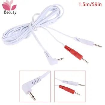 Тел электротерапевтического електрод 2,5 мм, кабели за токов удар, кабел за свързване масажор Десетки, кабел за масаж 1,5 м - Изображение 1  