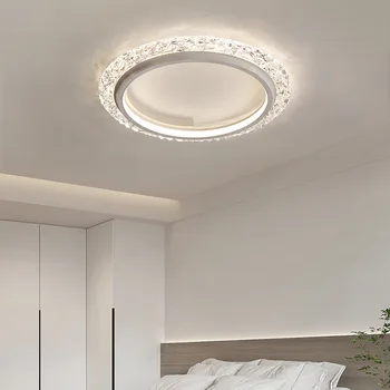 Led кристална тавана лампа От акрилно абажуром Съвременен Творчески лампа Луксозно Топло потолочное осветление за спалня Hotel Luminaria Кухня E27 - Изображение 2  