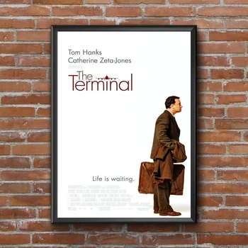 Терминал - Плакат на филма 2004 г., Начало декор, Класическа корица филм, Снимка, платно, печатане на плакати, Стенни живопис - Изображение 1  