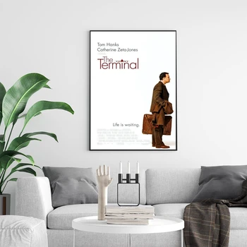 Терминал - Плакат на филма 2004 г., Начало декор, Класическа корица филм, Снимка, платно, печатане на плакати, Стенни живопис - Изображение 2  