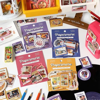 8 опаковки/ПАРТИДА, серия Franklin Book House, сладки бисквитки, украса за фотоалбум, самозалепващи стикер - Изображение 1  