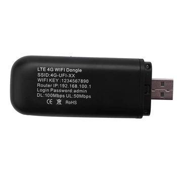 2X 4G USB Модем Wifi Рутер USB Ключ, 150 Mbit/с Със Слот За СИМ-карта за Автомобилна Безжична Точка за Достъп Джобен Мобилен Wifi - Изображение 2  