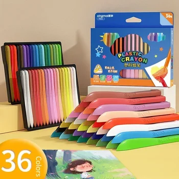 Набор от триъгълни моливи 12/18/24/36 цветове Сигурен нетоксичен триъгълен молив оцветяване за студенти, деца, деца - Изображение 1  
