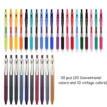 Япония SARASA КЛИП Series JJ15 Обикновен / Млечен /Ретро / Неонов цвят, Гел писалка за маркер на водна основа 0,5 мм, 43 цветове По желание - Изображение 1  