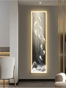 Модерна, абстрактна светодиодна лента за стенописи интериор, монтиран на стената окачена лампа, подходящ за вътрешен и артистичен хол, лампа E27 - Изображение 1  