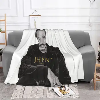 На френски rock Одеяла Johnny Hallyday Топло Фланелевое одеяло France Singer за домашно дивана от Офиса на пътуване 1 - Изображение 2  