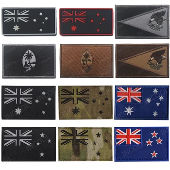 Австралия, Нова Зеландия, Самоа Гуам Океания Австралийски флаг Бродирани IR светоотражающей Гума Военна стикер Ивици под формата на шевронов - Изображение 2  