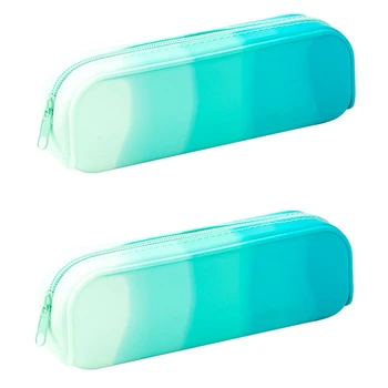 2 БР. Цветна водоустойчива естетичен, лек и преносим молив случай, чанта за писалки за студенти, момичета - Изображение 1  