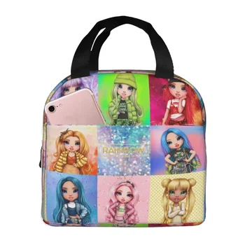 Чанта за обяд Rainbow High Characters с термоизолировкой, дамски чанти за обяд от аниме-карикатура, за деца, ученици, кутия за Bento с храна - Изображение 1  