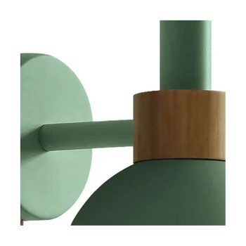 Лампа за преминаване на верандата в хола, Скандинавски минимализъм, Съвременната Нощна лампа за спални, монтиран на стената лампа Macaron (зелен) - Изображение 2  