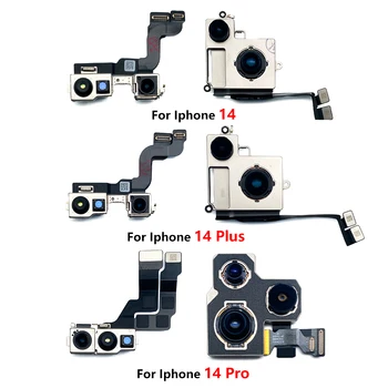 Оригинални накладки за задната камера на iPhone 14 Pro Max, гъвкав кабел за сензора на задната основна камера и предна предна камера за iPhone 14 Plus - Изображение 1  