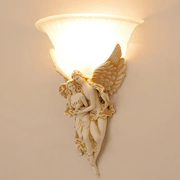Творчески Фон, с монтиран на стената лампа за дневна, Ретро Начало, с монтиран на стената лампа, стенни лампи от Скандинавски смола, Нощни лампа за спални, Американската Стъклена лампа - Изображение 1  