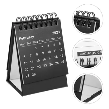 Мини настолен календар за 2023 година Year The Rabbit Paper Украса за вашия дом офис Планер график на Малки бележки на мольберте - Изображение 1  